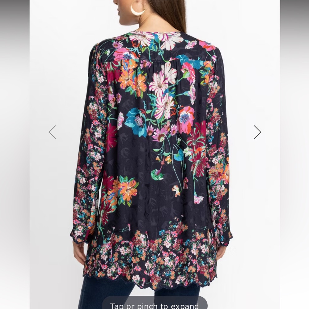JOHNNY WAS OASIS TANDIS BLOUSE Top Multicolor Size Large - Picture 3 of 10